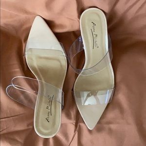 Clear/Nude Wedged Heels